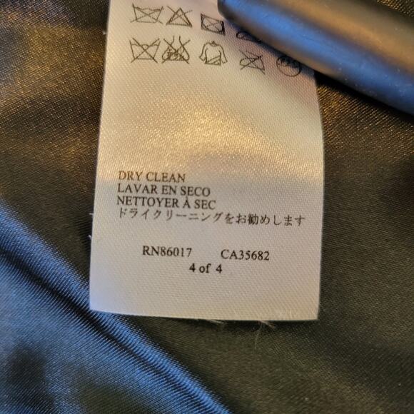 BEBE Blazer Women's XS Camel Wool Blend Tulip Hem Fitted Jacket Button Detail - Picture 13 of 13